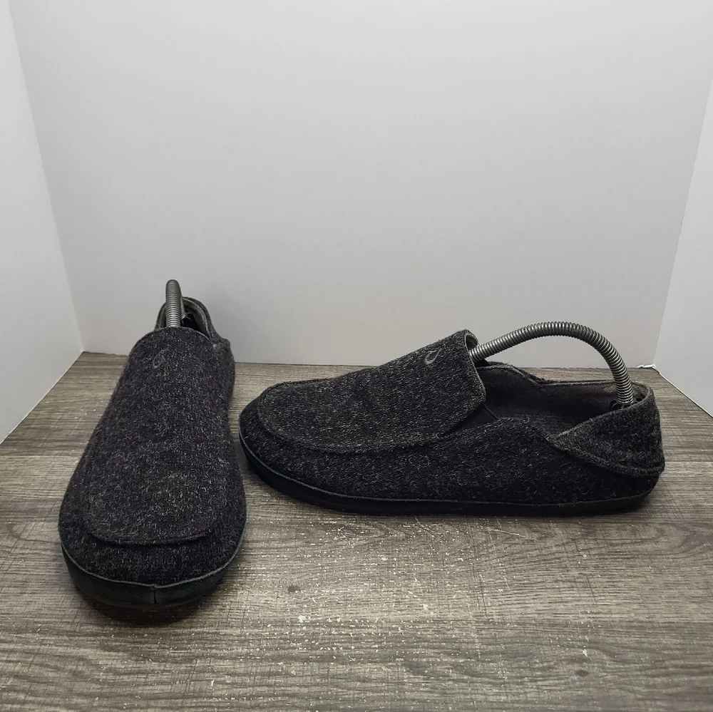 Olukia Men’s Moloa Hulu Loafers Size 9 Black Slip-On